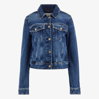 Veste en jean extensible sur mesure pour femme, en coton, respirante, écologique, avec fermeture boutonnée, idéale pour l'hiver