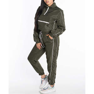 Custom <b>Women</b> Tracksuit 2 Piece Set Lightweight Windbreaker Quarter <b>Zip</b> Crop Pullover <b>Top</b> Jogger Pants Activewear Suits - Product Image 5