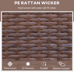 Sedia a dondolo da esterno in rattan PE rosso vino con morbidi cuscini in poliestere - Product Image 4