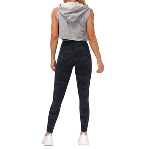 High Waist Full Length Printed <b>Leggings</b> <b>Women</b> Sporty Stretch Breathable Yoga Pants With Pockets Camo <b>Pattern</b> Knitted Activewear - Product Image 6