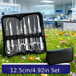 Kit de Entrenamiento Quirúrgico de Acero Inoxidable - Herramientas para Suturación, Anudado y Extracción de Dientes para Estudiantes de Enfermería y Cirugía General - Product Image 3