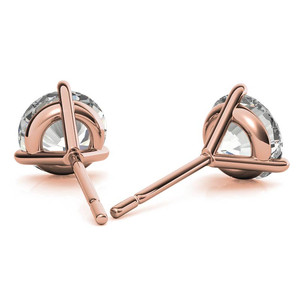 Pendientes de diamantes cultivados en laboratorio en oro blanco de 18k para eventos de lujo, pendientes de diamantes cultivados en laboratorio redondos tipo Martini para mujer - Product Image 3