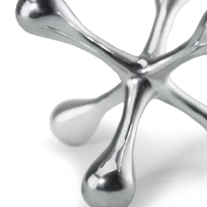 Sculpture moderne abstraite dorée, statue décorative en métal de luxe pour salon, bureau, table, étagère, ornement, décoration intérieure. - Product Image 3