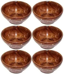 Tazón para Servir de Madera de Acacia, Tazón Redondo de Madera con Diseño de Olivas Pintado a Mano, Juego de Platos y Vajilla de Diseño Mediterráneo - Product Image 4