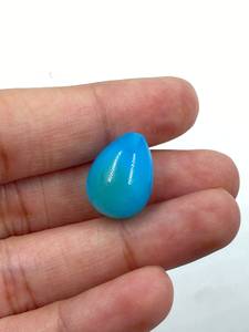 Pierre précieuse naturelle de qualité supérieure en calcédoine bleue, coupe en forme de poire, 31.84, 2 pièces pour la fabrication de bijoux - Product Image 2