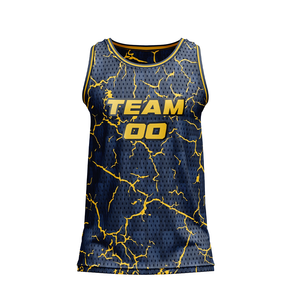 Camiseta de Baloncesto Personalizada con Nombre y Número del Equipo, Camiseta Deportiva sin Mangas para Hombre, de Malla Sublimada y Transpirable - Product Image 2