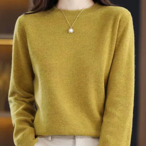 Suéter de punto para mujer, manga larga, holgado, con bordado de cerezas, frente abierto, informal, suave, cálido, para invierno y otoño - Product Image 1