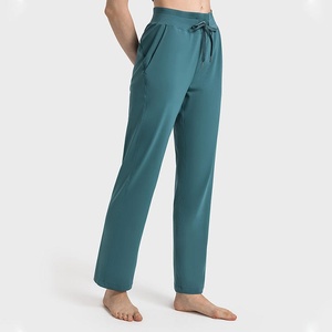 กางเกงจ็อกเกอร์ลำลองทรงตรงสำหรับผู้หญิง กางเกงวอร์มทรงหลวมสำหรับผู้หญิง - Product Image 1