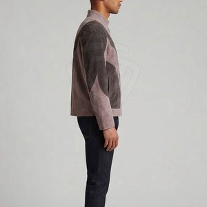 Luxury <b>Suede</b> <b>Leather</b> <b>Jacket</b> With Premium Soft Texture Clean Modern Comfortable Fit For Men Fashion And Seasonal Wear - Product Image 6