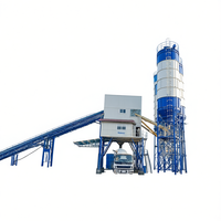 Impianto di Produzione di Calcestruzzo Controllato da PLC, Alimentato a Diesel, da 25m3/h a 240m3/h, Impianto di Miscelazione Mobile Automatico