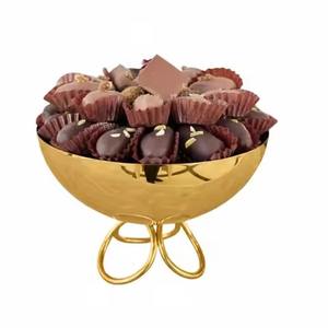 Bol à chocolat moderne en métal, bol à bonbons en acier inoxydable pour fruits secs et en-cas - Product Image 6