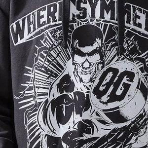 Distressed Embroidery <b>Tracksuit</b> for Men Sweat Suit Hoodie and Pant Set Screen Printed Acid Wash <b>Tracksuit</b> for Men OEM Service - Product Image 3