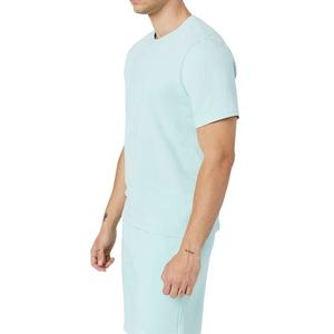 Conjuntos de camiseta y pantalones cortos de manga corta para hombre, diseño personalizado OEM de alta calidad, 100% algodón, cuello redondo, ropa informal para verano. - Product Image 1