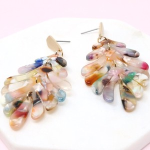 Pendientes de Resina Hechos a Mano Ecológicos con Diseño de Hojas Explosivas de Colores, Diseño Simple y Exagerado para Mujer - Product Image 1