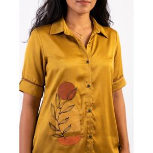 เสื้อเชิ้ตผ้าฝ้ายผสมระบายอากาศสำหรับผู้หญิง คอปกคลาสสิก เหมาะสำหรับสไตล์ลำลอง ซื้อโดยตรงจากซัพพลายเออร์ในราคาขายส่ง - Product Image 2