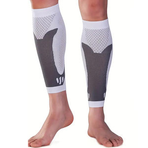 1 paire de manchons de compression élastiques pour les jambes, en maille respirante, options multicolores pour la course et l'exercice, soutien musculaire - Product Image 1