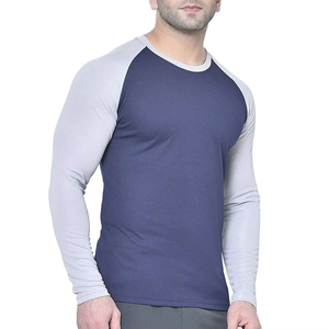 Camiseta Básica para Hombre, Superventas, Transpirable, de Malla de Poliéster, Manga Raglán, Cuello Redondo Clásico, OEM, ODM, Marca Privada - Product Image 1