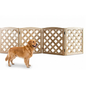Wood Modern Foldable Pet Gate with Easy Assembly for Dogs - Product Image 1