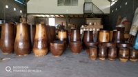 Pot de palmier géant fait à la main Original Bali Indonésie disponible différentes tailles formes complet traitement à la main Pots de fleurs jardinières