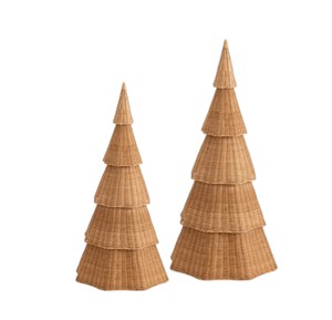 งานฝีมือตกแต่งเทศกาลคริสต์มาสด้วยหวายธรรมชาติ พวงหรีดหวายทำมือ ของตกแต่งโต๊ะงานปาร์ตี้ - Product Image 4