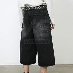Pantalones Cortos de Mezclilla para Hombre, Casuales, Sólidos, 100% Algodón, Transpirables, Ecológicos, Corte Ajustado, Alta Calidad, Hechos en Pakistán, en Oferta - Product Image 3