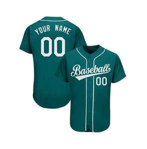 Maillot de baseball unisexe noir imprimé avec des blocs de couleurs rouge et vert, col en V, manches courtes, respirant, 100% polyester, vêtements de sport - Product Image 4