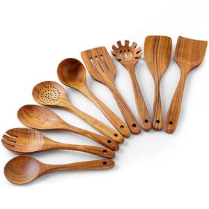 Ustensiles de cuisine multifonctionnels en bois naturel pour la maison et les restaurants, pour remuer, retourner et frire les aliments - Product Image 2