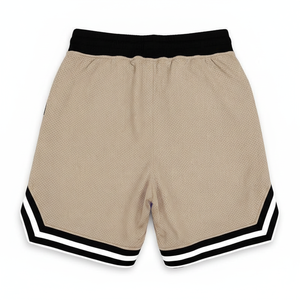 Pantalones Cortos de Baloncesto para Hombre SUMMIT Colorblock con Cordón en la Cintura y Detalle de Cierre de Algodón - Product Image 3