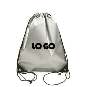 Custom Waterproof Silver Coated <b>Drawstring</b> <b>Backpack</b> Sunshade Swim Gym Sports Beach Gift Packing Shopping High Quality Tote Bags - Product Image 1
