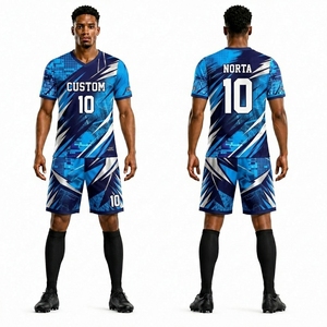 Ensemble short et maillot de football sublimé à motif réseau Tech Grid, respirant, pour équipe, performance athlétique, uniformes de football - Product Image 6