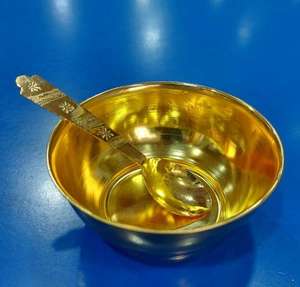 ชามไอศกรีมโลหะสไตล์โมเดิร์นพร้อมช้อนสแตนเลสสำหรับของหวาน - Product Image 3