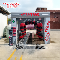 Machine de lavage de voitures automatique tunnel FLYING haute pression en acier inoxydable avec contrôle par paiement Internet et modes multiples pour eaux usées