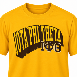 เสื้อยืดผู้ชาย Iota Phi Theta สีทอง แขนสั้น คอกลม ลายกรีก เสื้อยืดลำลองผ้าฝ้าย เสื้อผ้าสำหรับชมรมนักศึกษา - Product Image 6