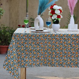 Classic Floral Printed Cotton Linen <b>Tablecloth</b> <b>Round</b> Washable Home Decor Customizable Square <b>Tablecloth</b> Handmade Table Runner - Product Image 4