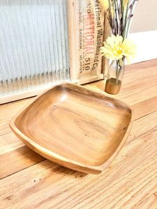 ชามงานแต่งงาน ACASA ARTO รูปหัวใจ ทำจากไม้เพาโลเนียคุณภาพสูง งานแฮนด์เมด ไม่เคลือบผิว น้ำหนักเบา 0.3 กก. เป็นมิตรกับสิ่งแวดล้อม แกะสลักลายวินเทจ - Product Image 3