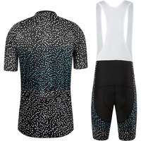 Ensemble de cyclisme d'été respirant en polyester : maillot et short à bretelles avec impression personnalisée par sublimation intégrale pour équipe