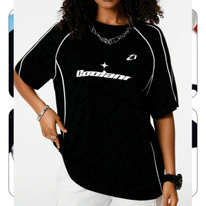 เสื้อเจอร์ซีย์อเมริกันฟุตบอลผ้าตาข่ายระบายอากาศดี สะท้อนแสง แบบสตรีทแวร์ คอวี ทรงโอเวอร์ไซส์ ชุดทีม พร้อมบริการสกรีนหมายเลขตามสั่ง - Product Image 4
