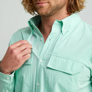 Camisas de Trabajo Personalizadas para Hombre, Cómodas, Transpirables, de Manga Corta, para Senderismo y Pesca, Protección UPF 50+, Resistentes al Viento, con Botones Frontales y Logotipo - Product Image 4