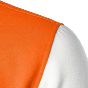 Chaqueta para Hombre, Estilo Universitario, Naranja y Blanca, con Mangas en Contraste, Abrigo Estilo Béisbol, Cálido, Cómodo y Casual - Product Image 6