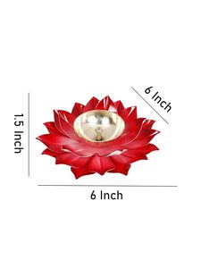ตะเกียงลอยน้ำรูปดอกบัวทองเหลืองชุบทอง ของตกแต่งบ้าน - Product Image 4