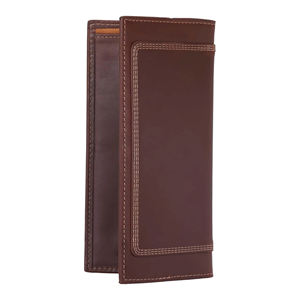 Cartera Larga de Cuero Marrón Delgada Premium para Hombre y Mujer, Elegante, Hecha a Mano, Porta Tarjetas y Efectivo, Estilo Profesional - Product Image 1