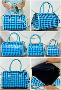 Sac à main élégant 2026 fait main à motif à carreaux, sac de voyage rapide pour femme, sac à bandoulière, sac de sport, fourre-tout, sac à la mode - Product Image 3