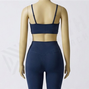 High Support Cross Back Crop Top Breathable Backless Womens Yoga Bra Gym Workout Fitness Activewear Custom OEM Design - Product Image 2