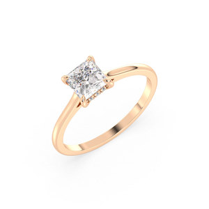 REYES New Design 925 Sterling <b>Silver</b> VVS D Moissanite Hidden Halo <b>Ring</b> For Women <b>Solitaire</b> GRA Certified Wedding Gift Jewelry - Product Image 5