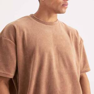 Ensemble décontracté d'été pour homme, deux pièces, t-shirt à col rond à manches courtes, short uni en coton éponge respirant - Product Image 3