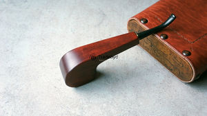 Pipa de Tabaco de Madera de Lujo Hecha a Mano, Madera Natural, Técnica de Lacado Ecológica Moderna, Herramienta para Fumar, Pieza de Colección - Product Image 6