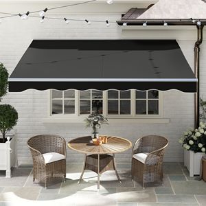 Toldo Retráctil Eléctrico de 10 Pies x 8 Pies con Protección UV, Manivela Manual y Control Remoto para Terraza, Protección Solar - Product Image 2
