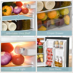 3.2 Mini frigo a doppia porta nero con termostato regolabile Freezer porta reversibile frigorifero compatto - Product Image 5