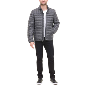 <b>Top</b> Selling High Quality Unisex 100% Nylon Canvas Puffer Winter Hooded Jacket with Stand Collar Custom Design Wholesale Price - Product Image 3