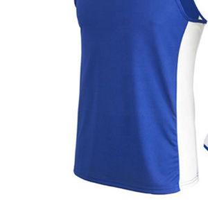 Conjunto de entrenamiento de boxeo azul y blanco de alta calidad, camiseta sin mangas con pantalones cortos, poliéster transpirable, ropa deportiva para todas las estaciones, conjunto de boxeo - Product Image 4